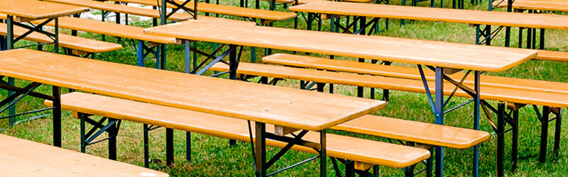 table brasserie pour une fête